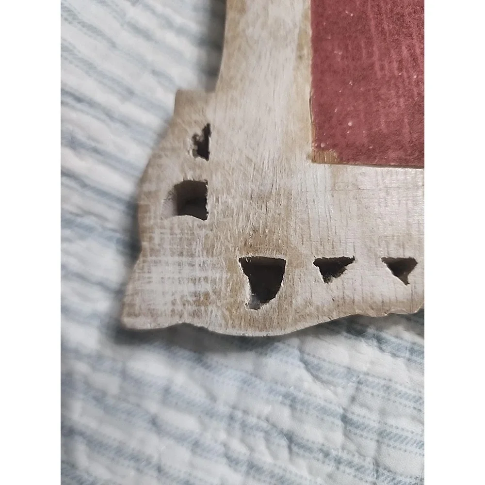 Handcarved Wood‎ 4x6 Photo Frame Made In India Wall Hanging/stand Cottage Core